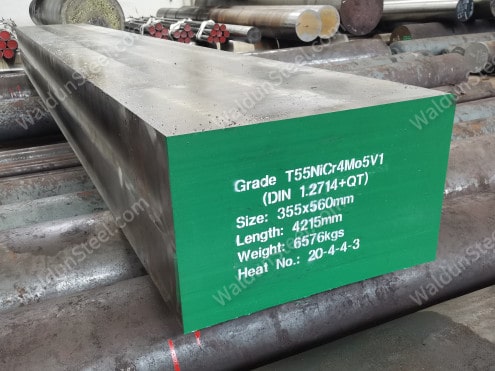 Barres plates en acier à outils DIN 1.2714 55nicrmov7